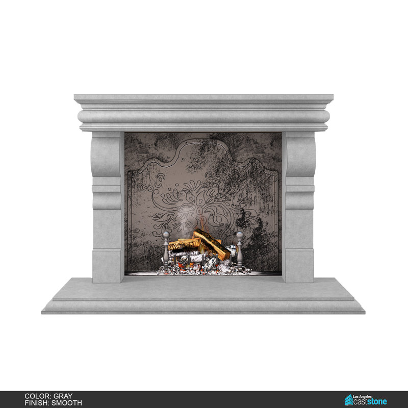 Hamilton Fireplace Surround, Smooth/Gray