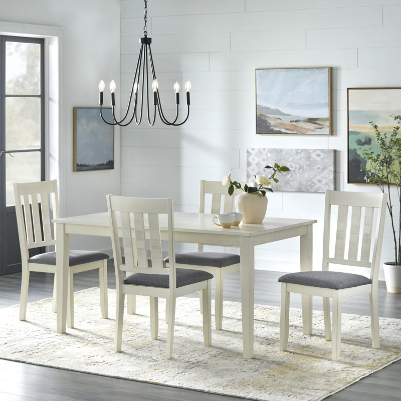 Chaise rembourrée Rhem, Blanc