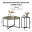 Ensemble de tables basses rondes de 3, 1 table basse et 2 tables de canapé, ensemble de tables de salon avec plateau rond et base en métal pour appartement, bureau-1844400356-1844400357