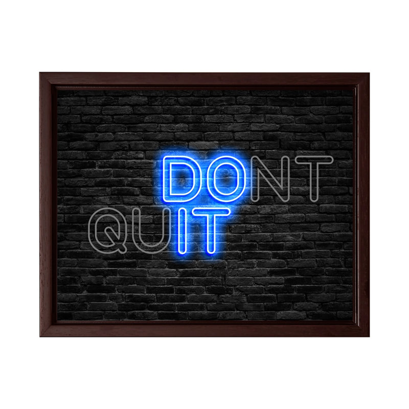 Do It, Canvas, 16"H x 20"W, Brown Framed