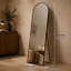 Miroir pleine longueur 64,64 x 21,21 cm avec support et cadre en alliage d'aluminium pour salon, fixation murale