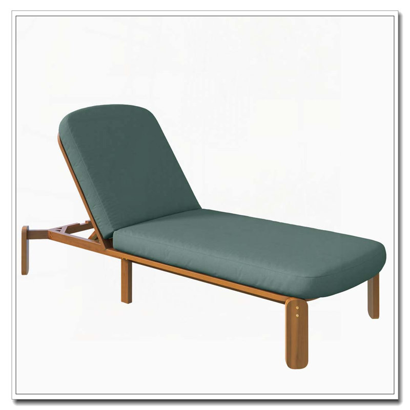 Chaise longue d'extérieur ajustable, Vert