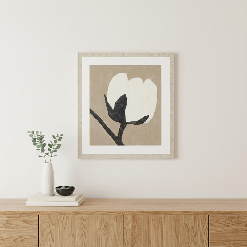 Reproduction d'art délicat encadré blanc