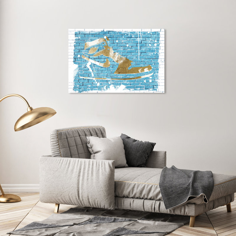 Stylish Sneaker Graffiti - Impression sur toile, Toile tendue, H 24 po x l 36 po