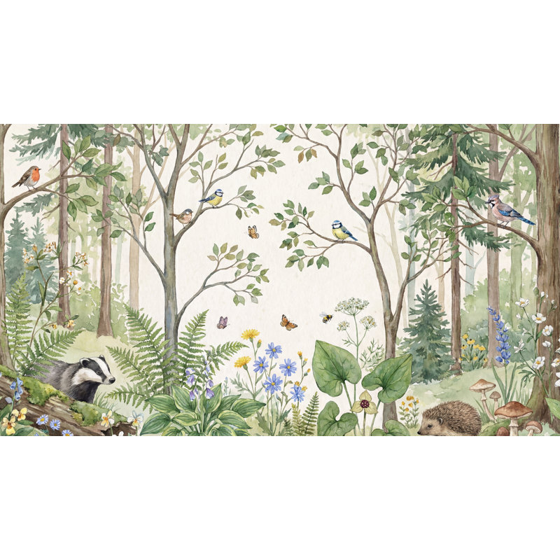 Papier peint botanique Meadow Flowers, 200 po x 120 po, Peler et coller