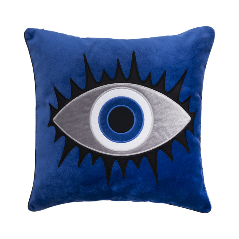 Square Cushion, Blue/Silver