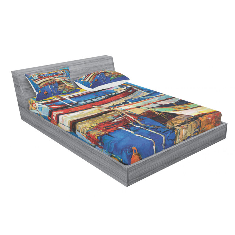 Microfiber Sheet Set, Queen Sheet Set with Fitted Sheet