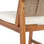 Ensemble de 4 tabourets de bar d'extérieur en bois d'acacia naturel et en osier tissé - Chaises robustes à hauteur de comptoir pour le patio et la piscine
