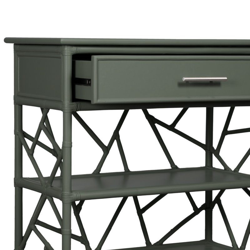 End Table with Storage, Evergreen