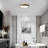 Dimmable Wood LED Flush Mount Ceiling Lights, 5CCT 2700K-6000K Hallway Lighting Fixtures, Minimalist Circular Ceiling Lamp For Bedroom Laundry Room Kitchen Entryway-116098758-116098759