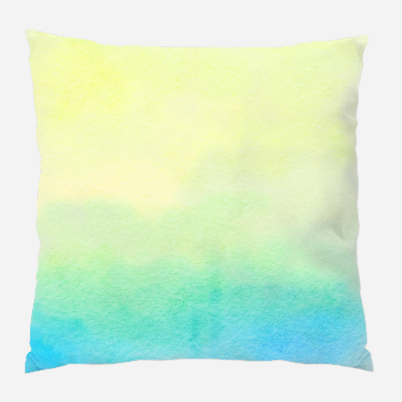  Coussin décoratif aquarelle, Microsuède, Intérieur