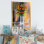 Bouquet de fleurs en gros plan - art mural traditionnel sur toile