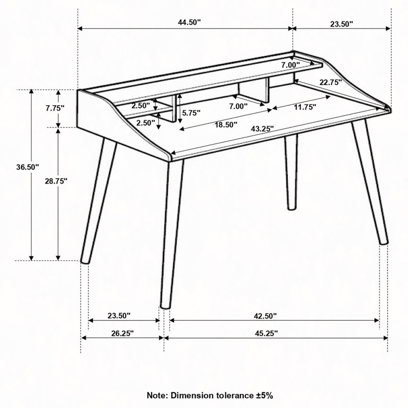 Bureau d'écriture à 4 compartiments
