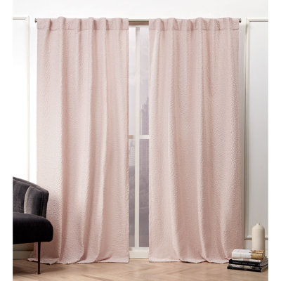 Nicole Miller Textured Matelassé Hidden Tab/Rod Pocket Top Light Filtering Curtain Panel Pair