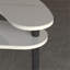 Table basse contemporaine rotative avec pieds en bois d'hévéa massif, table basse rotative à 360 degrés avec plateau en pierre frittée blanche de 6 mm pour le salon, la chambre à coucher, le balcon et le bureau personnel-130915052