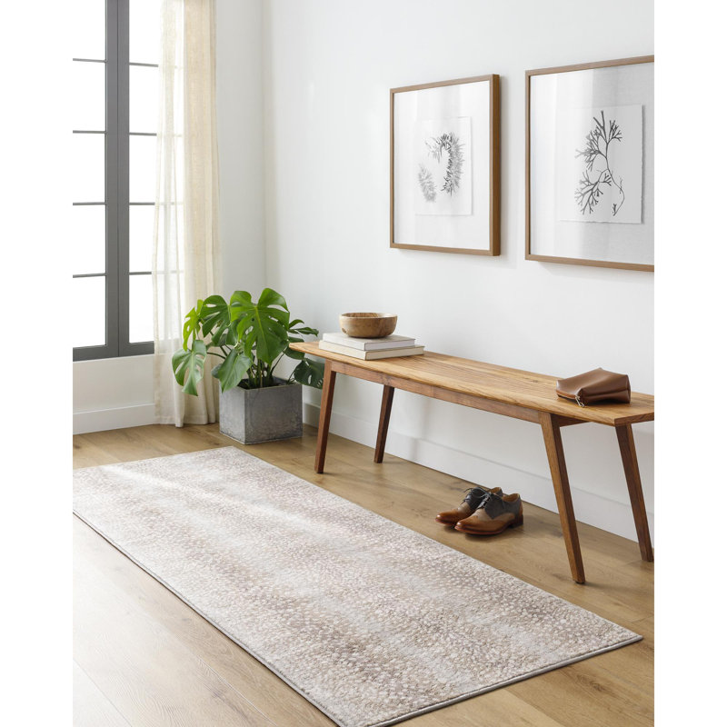 Angelick Camel/Light Gray Area Rug, Runner 2'7" x 7'3"