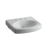 Pinoir® Vitreous China 22" Wall Mount Bathroom Sink with Overflow