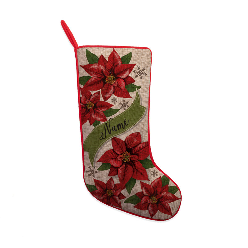Bas de poinsettia personnalisé, Oui