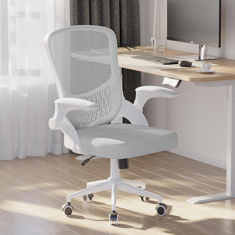 Office Chair, Grey, White