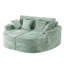 80" Curved Chaise Lounge Sofa Boneless Couch Upholstered Sofa Bed With Two Cup Holders-524255349