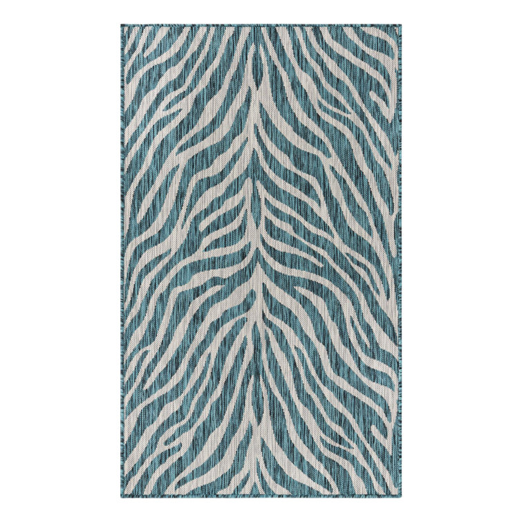 Teal Tsavo Indoor/Outdoor Safari Rug