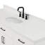 Meuble-lavabo simple en bois massif 66 po avec plateau en quartz blanc Thornaby-1160528167-1195506919