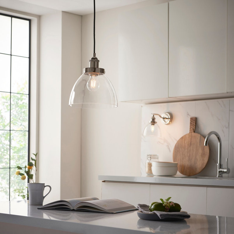 Parnell 1 - Light Clear Glass Dome Pendant