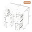 Ensemble de meuble-lavabo avec lavabo, une armoire et six tiroirs-780872809-780872808