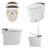 Extended-Length Smart Toilet With Wash Function, Warm Water/Dryer, Night Light, Dual Flush 1.1/1.6 GPF, Suitable For Bathrooms.