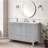 48'' Bathroom Vanity, Freestanding Vanity With Top, Wood Frame Bathroom Storage Cabinet Gray