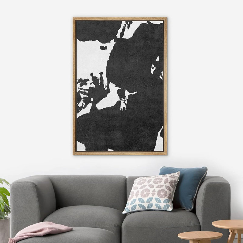 Encre de transfert, encadrée sur toile