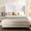 54" Headboard King Bed With Fine Textured Upholstery - Metal Construction For Bedroom, Box Spring Required, Easy Assembly Profiles Unusual Expositions