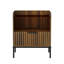 Arlen Modern Bedside Table with Charging Station & Glass Top â€“ 1-Drawer Nightstand,2Pcs-1868175684-1868175685