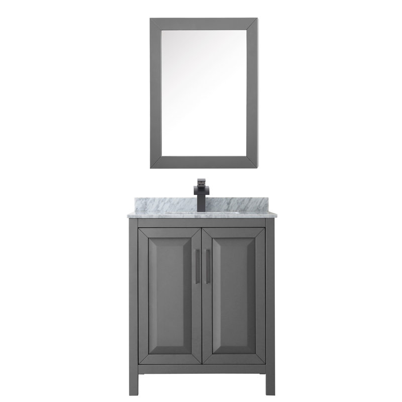 Daria 30'' W Single Vanity, Dark Gray, Matte Black