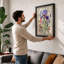 Iris and Specimen Botanical - Framed Print-649642545-649642559