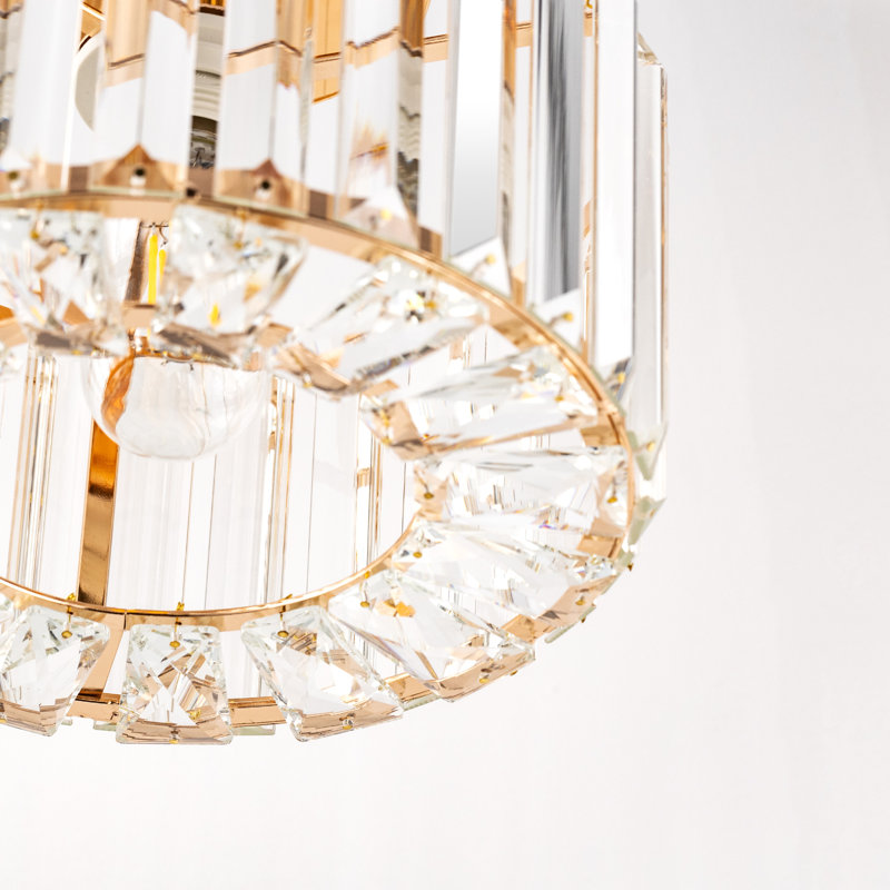 Charlyne Crystal Semi Flush Mount, Gold