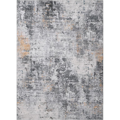 Modern Abstract Washable Area Rug – Soft, Non-Slip, Low Pile, Non-Shedding Floor Mat for Living Room, Bedroom, Office