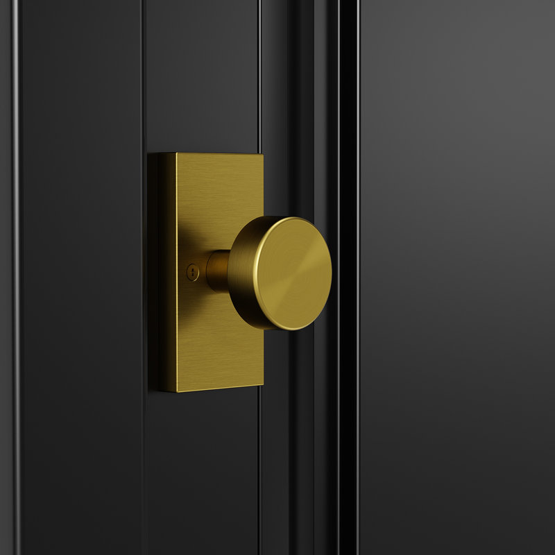 Modern Grace Series Double Dummy Door Knobs, Antique Brass