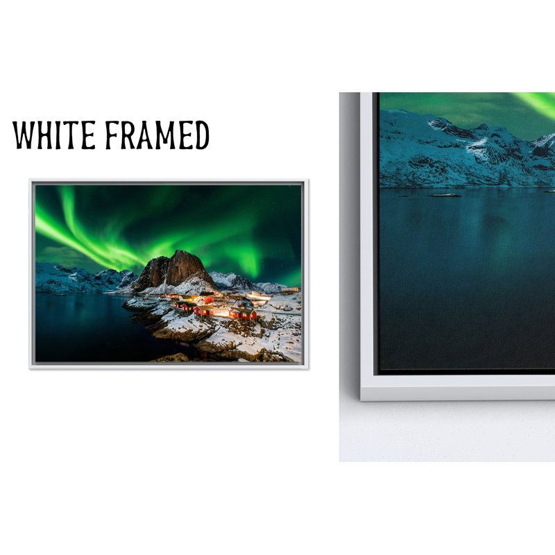 «Lofoten Northern Lights», impression sur toile: Paysage nocturne de Norvège, 1P, 19,8 po de hauteur x 27,6 po de largeur
