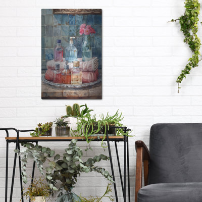 «Bath Perfumes» par Momart, art mural en métal de 16 po x 24 po Winston Porter