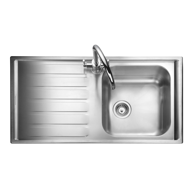 Manhattan 101cm x 51.5cm Rectangular Kitchen Sink, Left