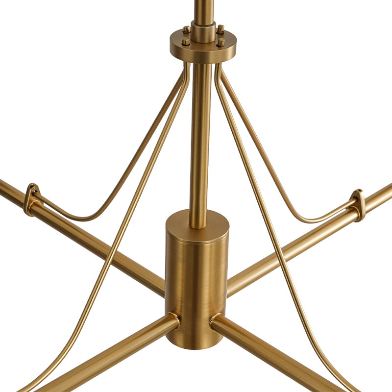 4-light Dimmable Opal Glass Globe Chandelier , Brushed Gold
