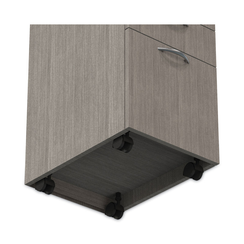 Gray Mobile 3-Drawer Lockable Legal Size Pedestal Cabinet