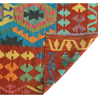 Flatweave Vallen Turquoise Rug