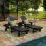 Ensemble de chaises longues inclinables 77,6 po Laguna