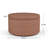 Fully Assembled 27" Round Basket Weave Fabric Storage Ottoman-1405022908