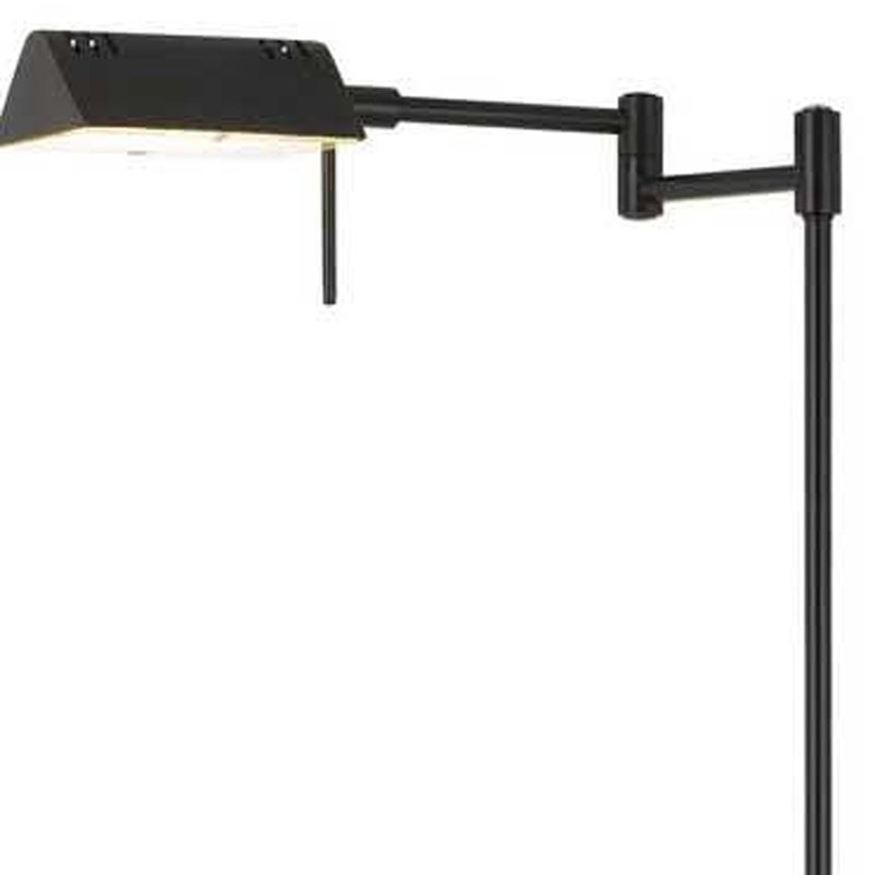 Lampe sur pied à bras articulé réglable 61 po, Noir, noir, noir, noir