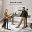 Bureau debout réglable en L 75 po-990515100-984395926