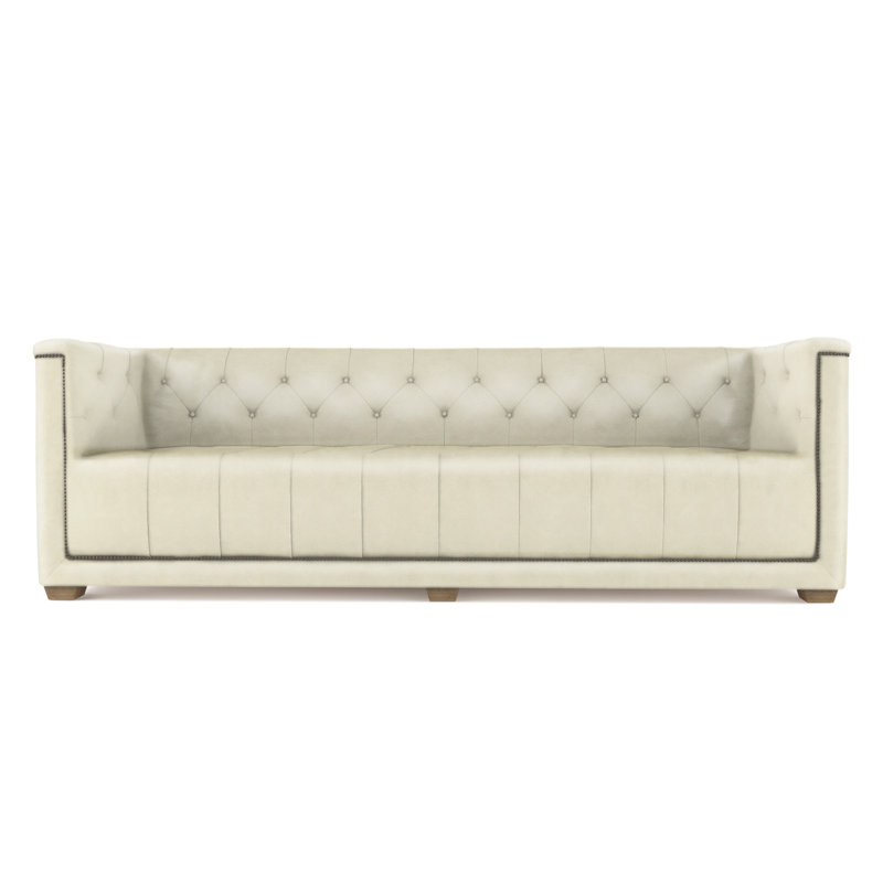 Hudson Sofa, Weathered, Vintage Leather Alabaster