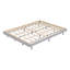 Grand lit plateforme à lattes flottantes en bois l 62,8 po x P 82,7 po x H 10,8 po Modern Collection